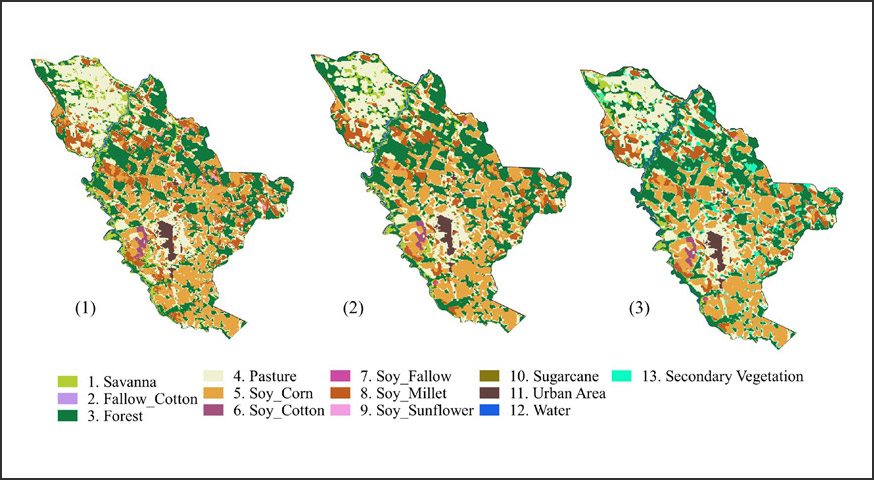 Land use and cover maps for Mato Grosso State in Brazil from 2001 to 2017